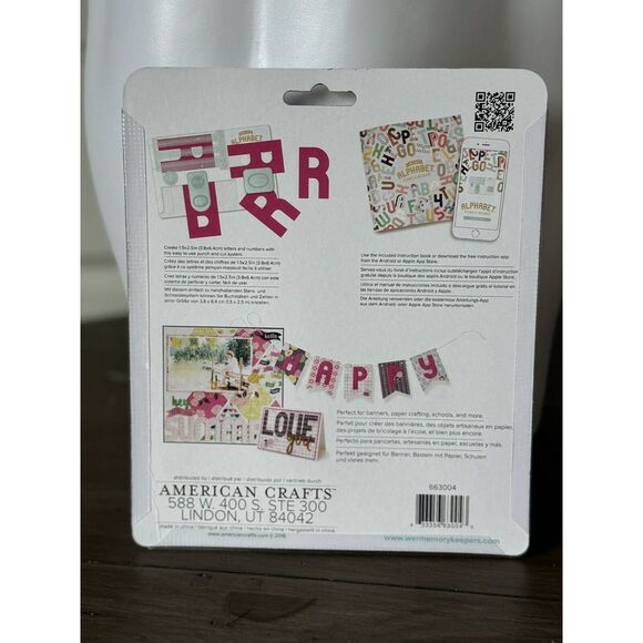 We R Memory Keepers Mini Alphabet Punch Board (New In Sealed Package) - Picture 2 of 4